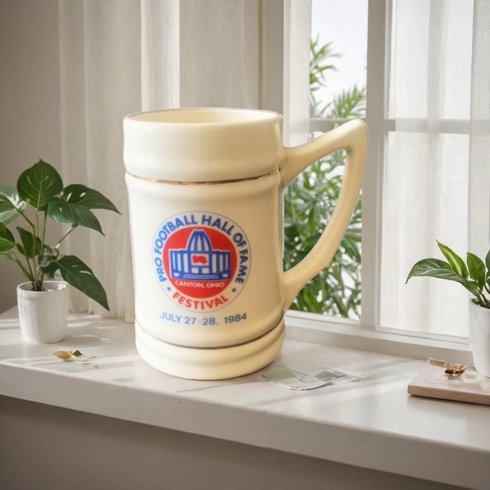 Vintage Pro Football NFL Hall Of Fame Festival July 27-28 1984 Stein Unique